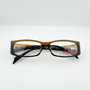 Alain Mikli ML1029 Rectangular Eyeglass Frames Unisex 53 15 Brown Black